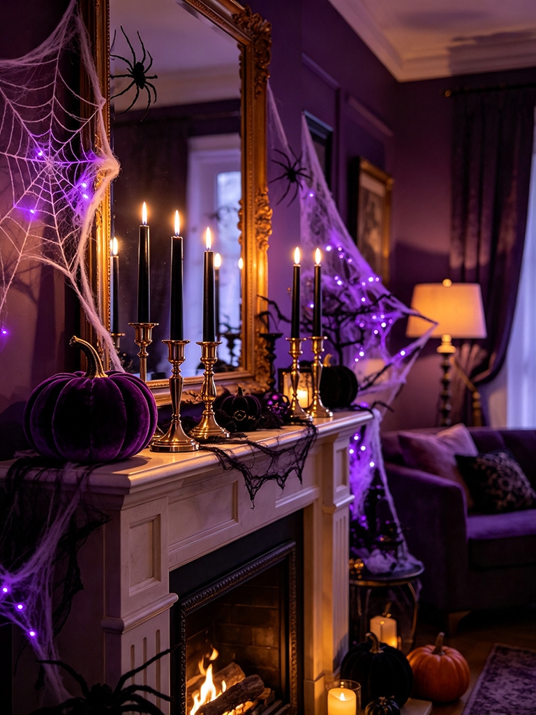 13 Tasteful and Elegant Halloween Decor Ideas for a Home That Feels Like You 13 Black Taper Candles for Drama - Tasteful and Elegant Halloween Decor