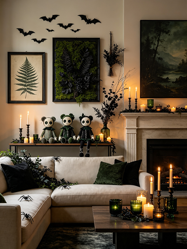 9 Witchy Halloween Decor Ideas to Cast a Spell on Your Home 12 Hang Dark, Botanical Wall Decor - Witchy Halloween Decor Ideas