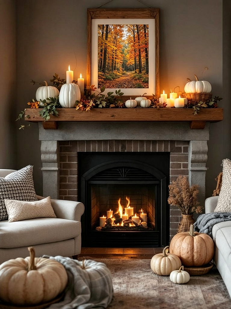 11 Cheap Fall Decor Ideas That Look Surprisingly Luxurious 8 Cheap Fall Decor Ideas - Style a Candle Cluster on a Tray