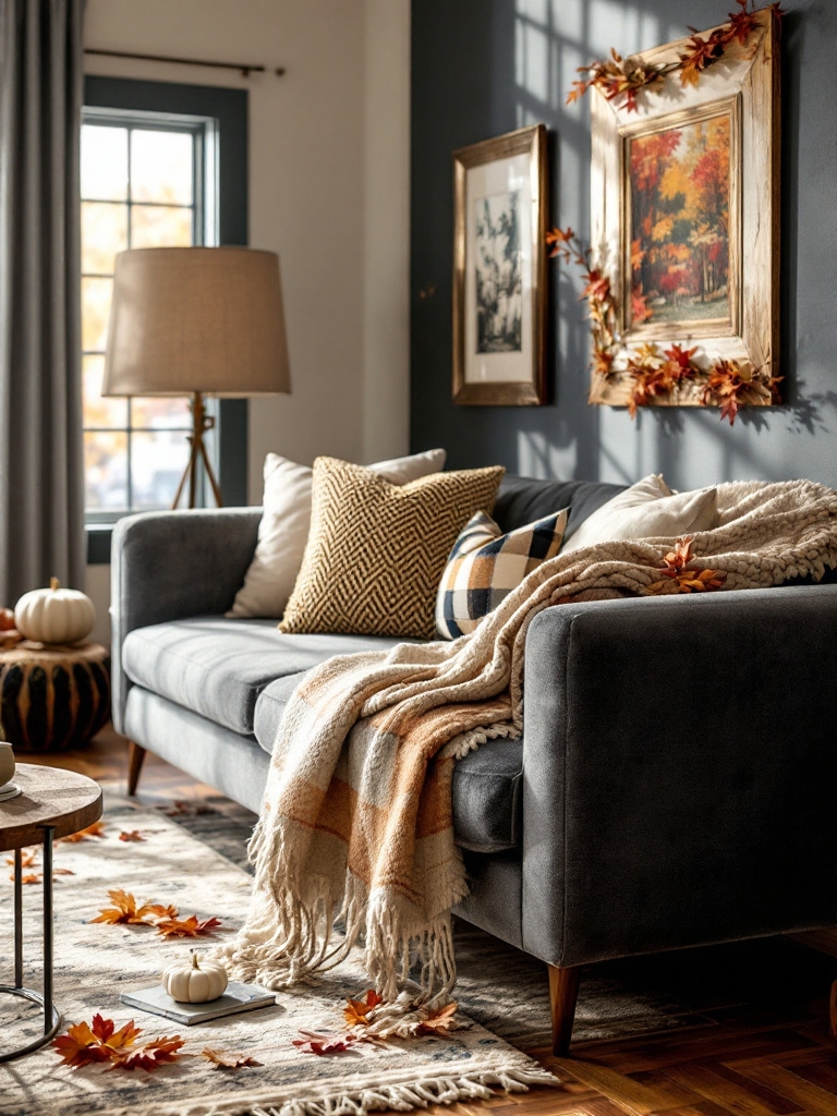 11 Cheap Fall Decor Ideas That Look Surprisingly Luxurious 7 Cheap Fall Decor Ideas - Layer in a Throw Blanket You Already Own