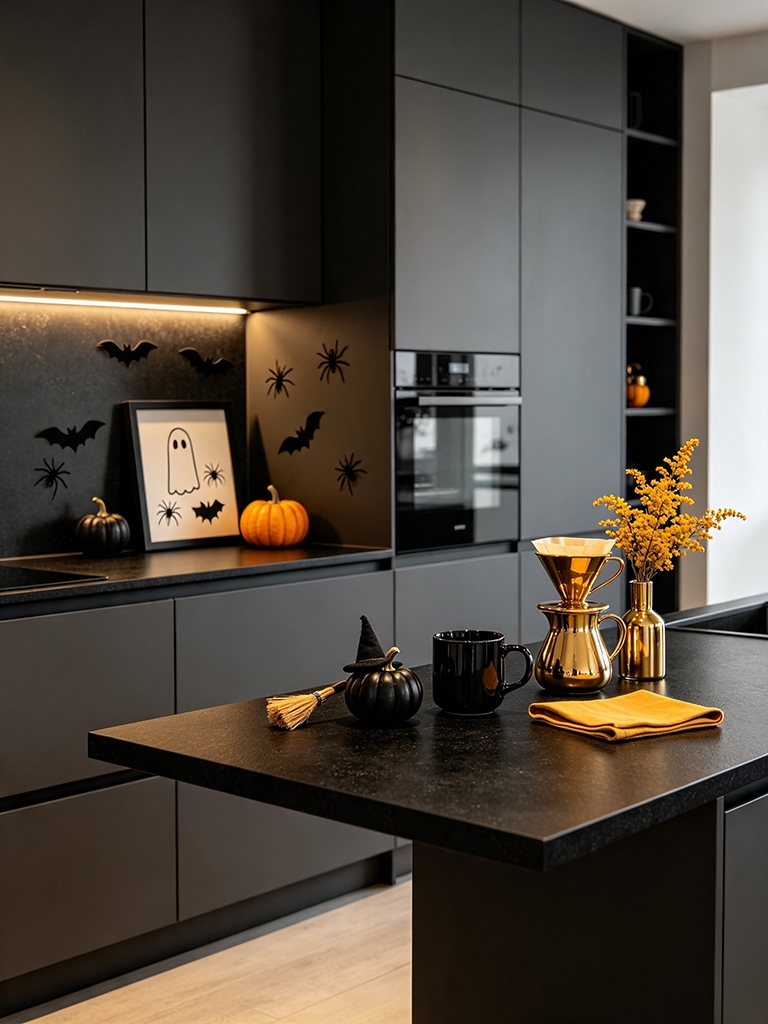 11 Halloween Kitchen Decor Ideas That Feel Cozy, Not Creepy 9 Halloween Kitchen Decor Ideas - Make Your Coffee Corner a Little Spooky