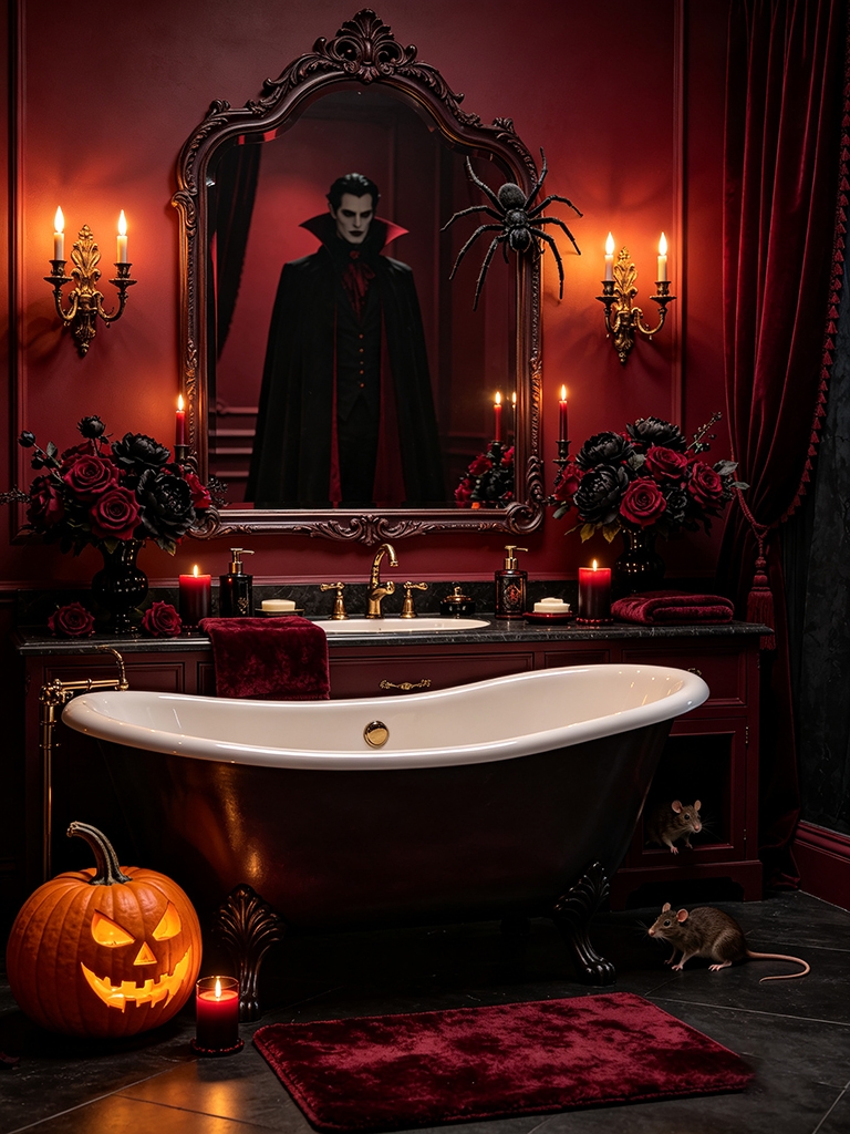 9 Bathroom Halloween Decor Ideas to Create a Spooky Sanctuary 16 Halloween Themed Bathroom Staging and Costume Integration