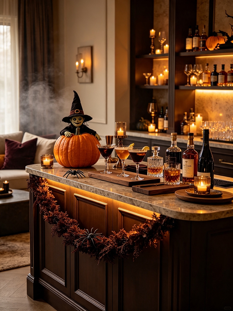 11 Halloween Party Decor Ideas for a Spooky Outdoor Celebration 14 Make a Signature Drink Station the Centerpiece - Halloween Party Decor Ideas