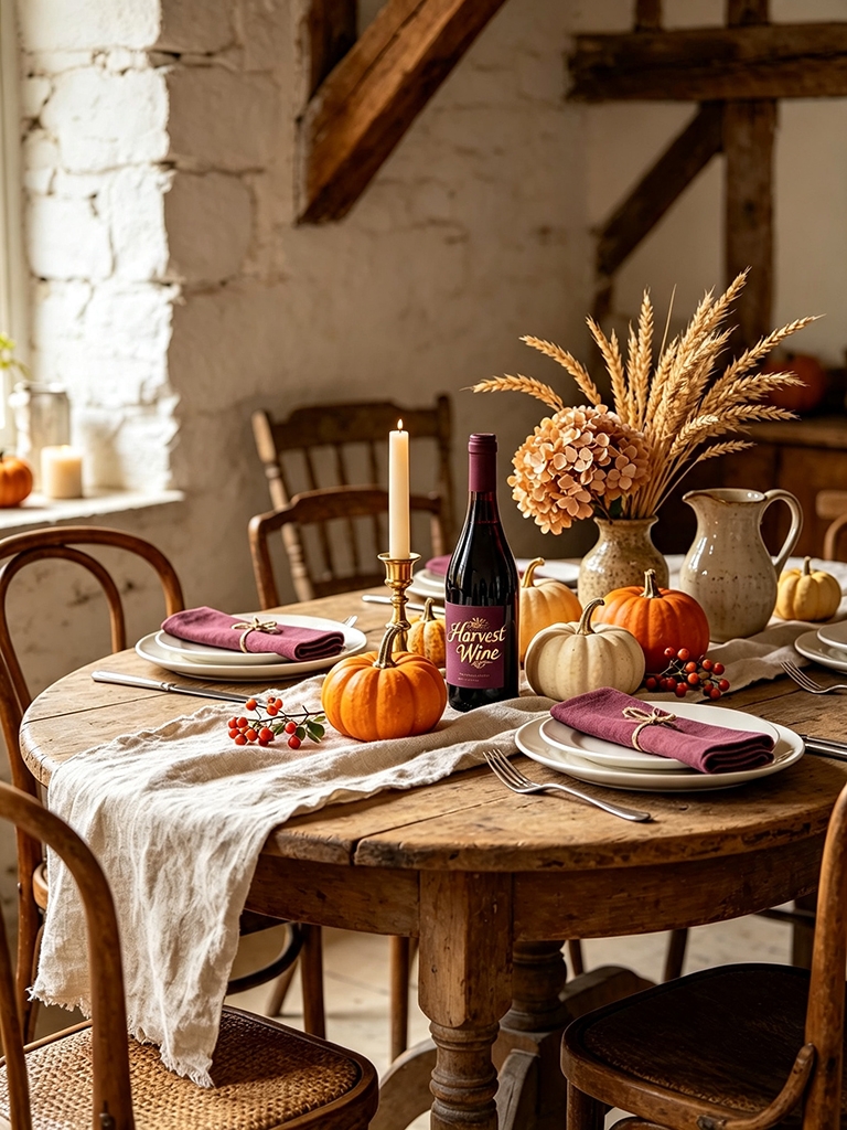 11 Fall Thanksgiving Decor Ideas for Hosting Dinner 13 Add a Runner Instead of a Full Tablecloth - Fall Thanksgiving Decor Ideas