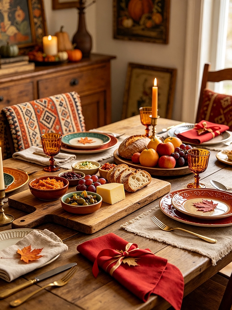 11 Fall Thanksgiving Decor Ideas for Hosting Dinner 17 Use Wooden Boards and Trays for Serving - Fall Thanksgiving Decor Ideas