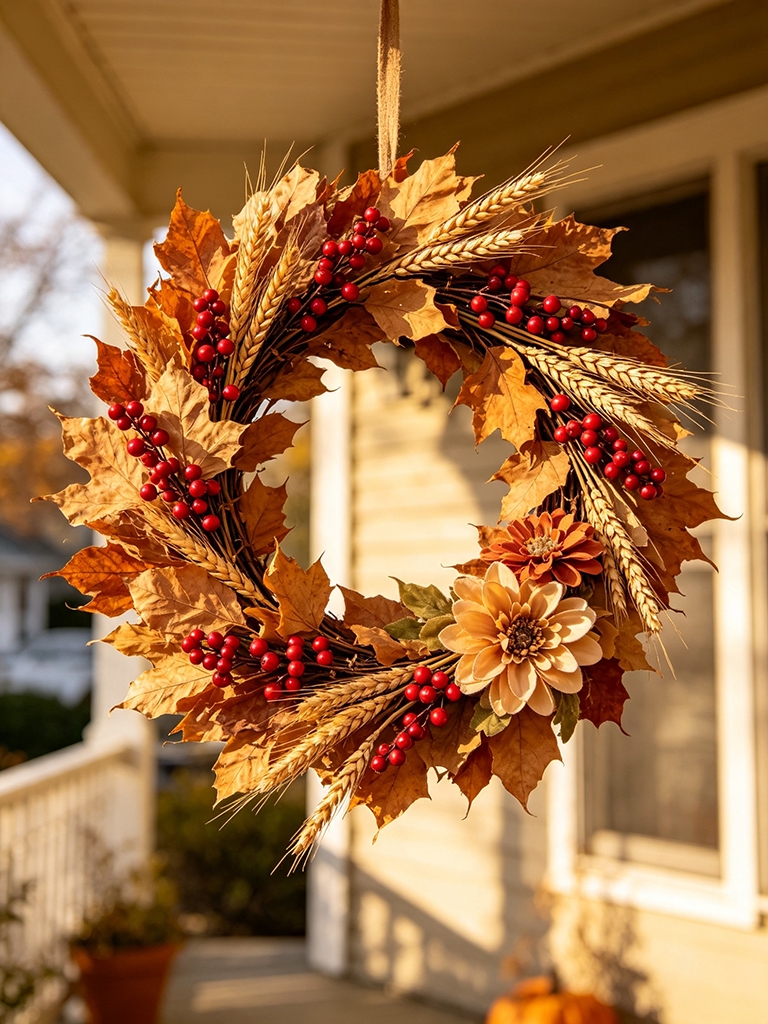 15 Fall Front Porch Decor Ideas Everyone Will Copy 9 Fall Front Porch Decor Ideas - Fall Wreath for the Door