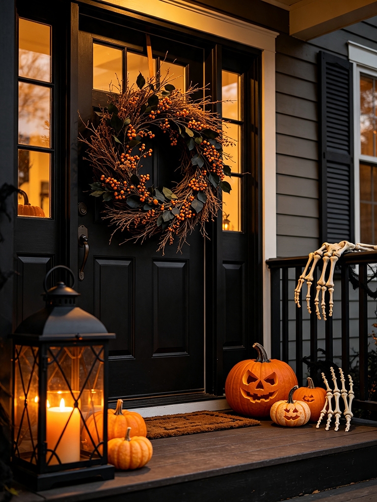 13 Tasteful and Elegant Halloween Decor Ideas for a Home That Feels Like You 14 A Foraged Wreath for Classy Halloween Outdoor - Tasteful and Elegant Halloween Decor