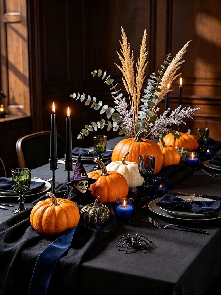 11 Halloween Party Decor Ideas for a Spooky Outdoor Celebration 8 Halloween Party Decor Ideas - Build an Aesthetic Tablescape Around Natural Textures