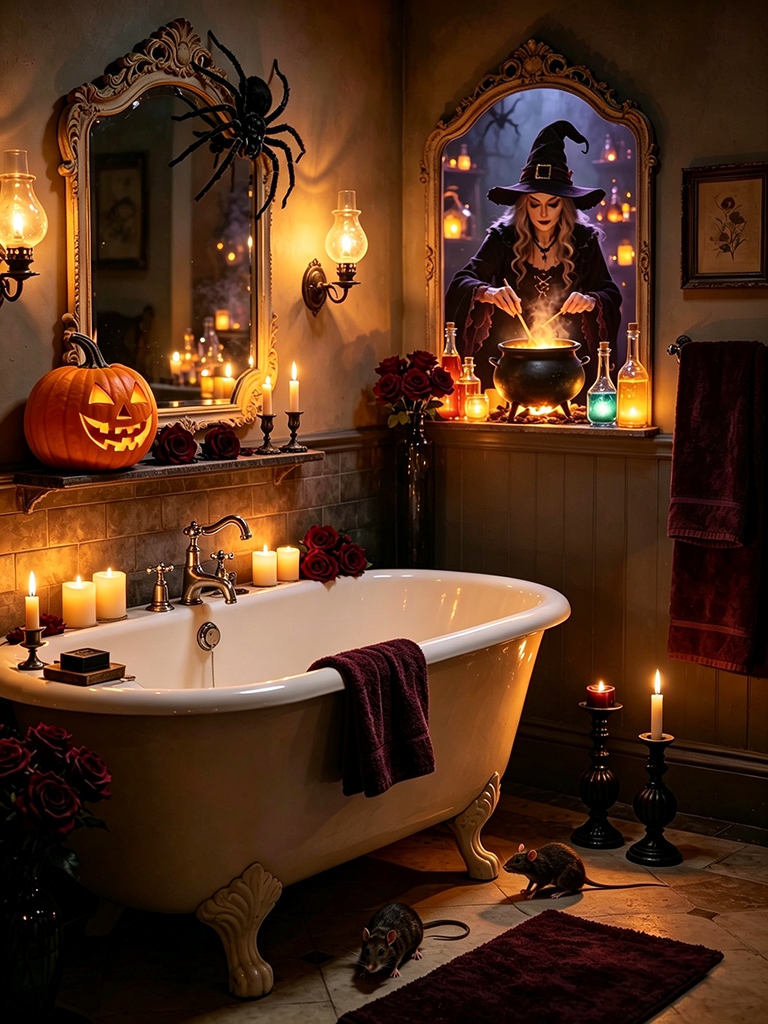 9 Bathroom Halloween Decor Ideas to Create a Spooky Sanctuary 15 Bathroom Halloween Decor with Interactive Elements and Sound Design