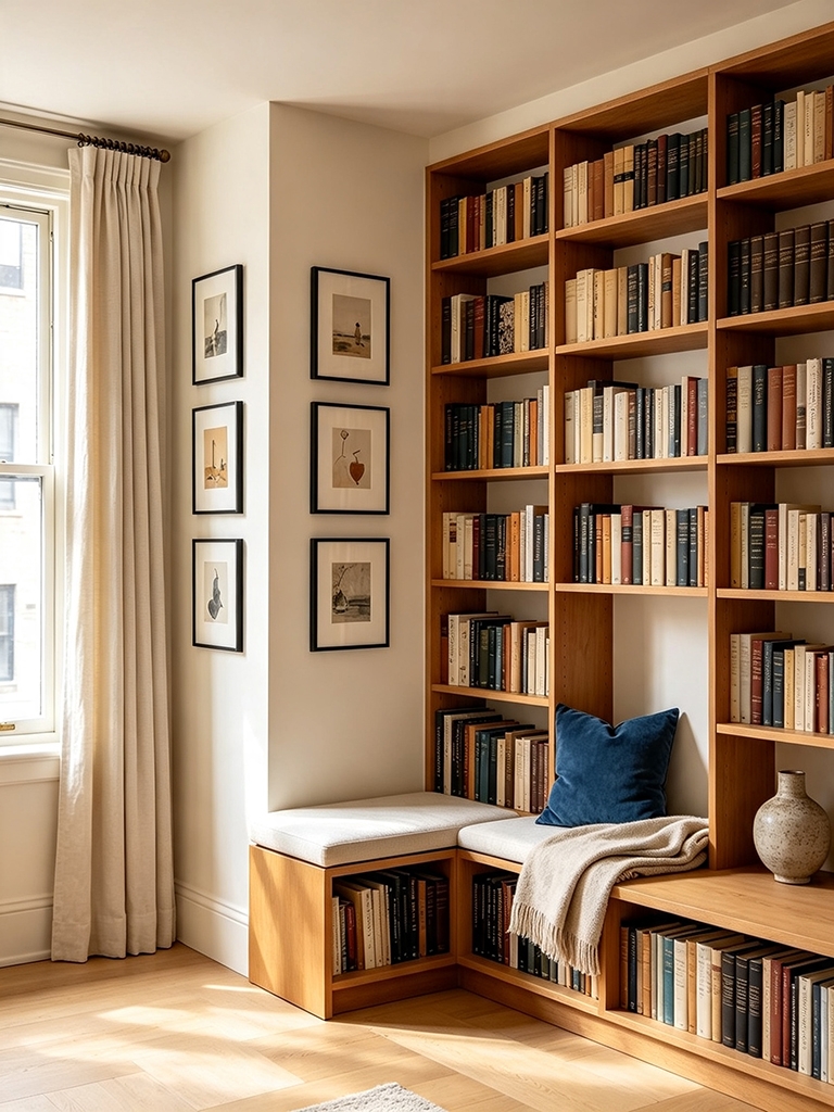 11 Corner Wall Gallery Ideas That Make Awkward Walls Feel Intentional 17 Minimalist Line Gallery - Corner Wall Gallery Ideas