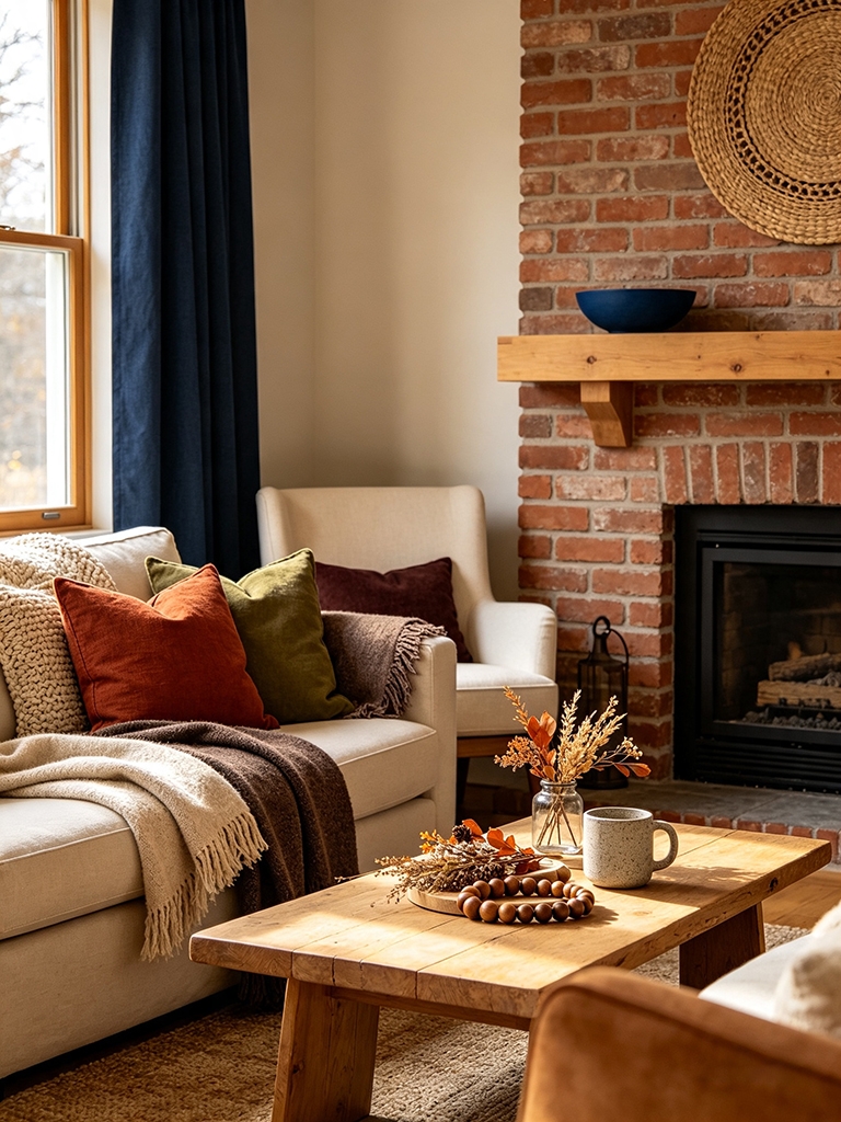 15 Neutral Fall Decor Ideas for a Timeless Autumn Home 13 Velvet: The Texture of Luxury