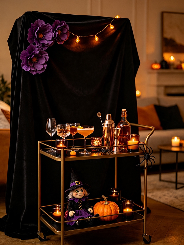 11 Halloween Party Decor Ideas for a Spooky Outdoor Celebration 16 Set Up a Simple Photo Backdrop So It Doesn't Become the Whole Room