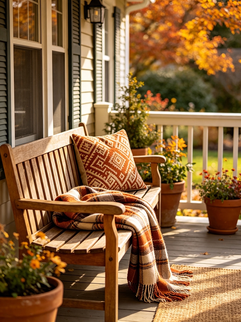 15 Fall Front Porch Decor Ideas Everyone Will Copy 13 Plaid Throw Blankets and Pillows - Fall Front Porch Decor Ideas