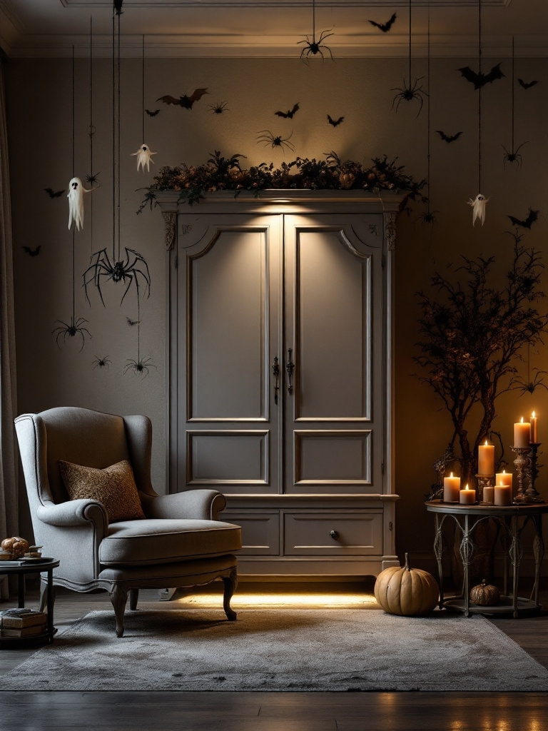 13 Tasteful and Elegant Halloween Decor Ideas for a Home That Feels Like You 21 Uplighting for Instant Atmosphere - Tasteful and Elegant Halloween Decor