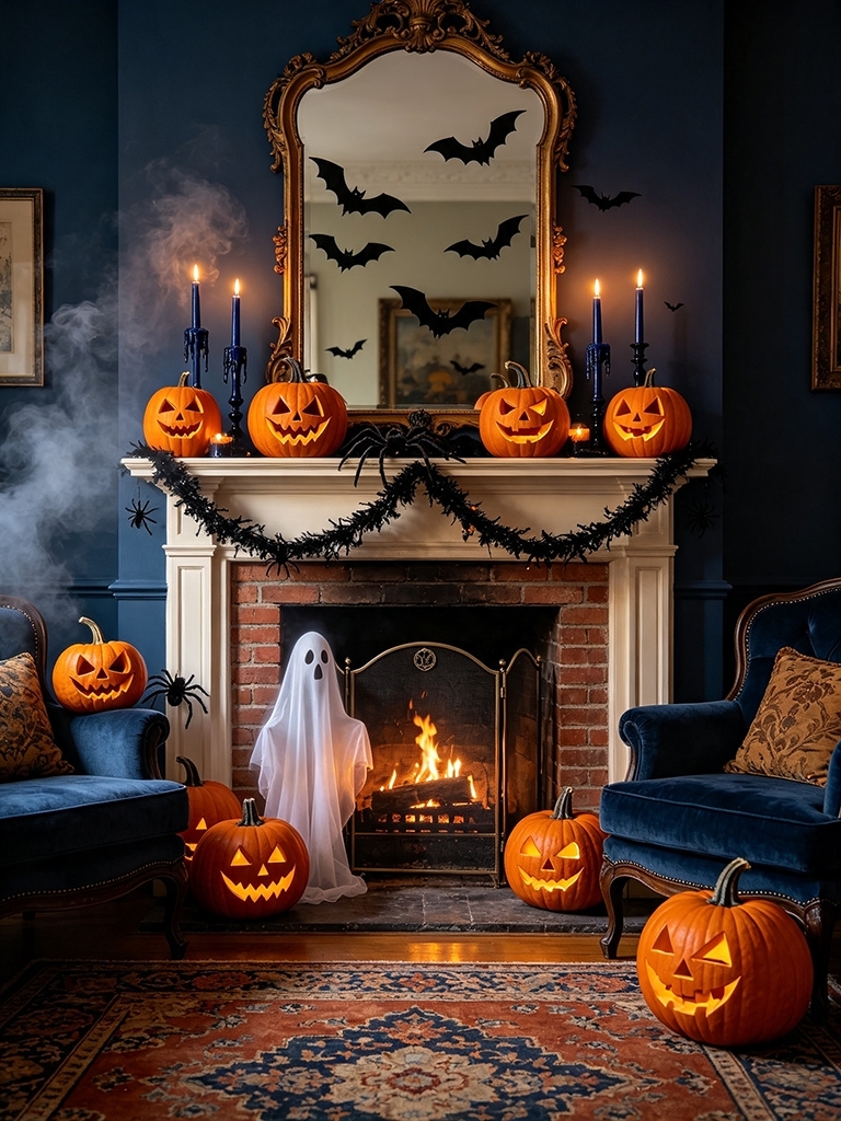 12 Vintage Halloween Decor Ideas That Bring Back the Past 9 Vintage Halloween Decor - Try Crooked, Hand-Drawn Pumpkin Faces