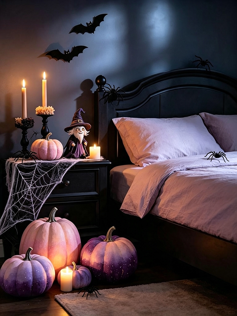 10 Girly Pink Halloween Decor Ideas That Feel Spooky and Chic 18 Watercolor effect pink pumpkins