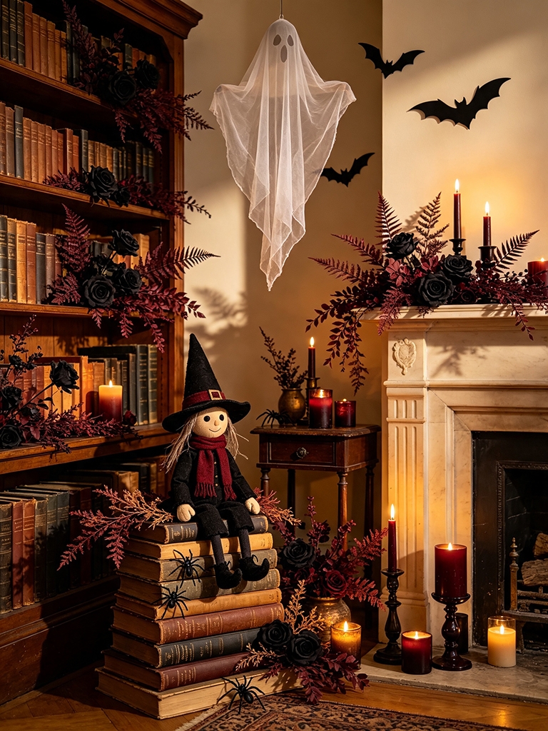 9 Witchy Halloween Decor Ideas to Cast a Spell on Your Home 7 Witchy Halloween Decor Ideas - Use Dark, Dried Botanicals for Texture and Depth