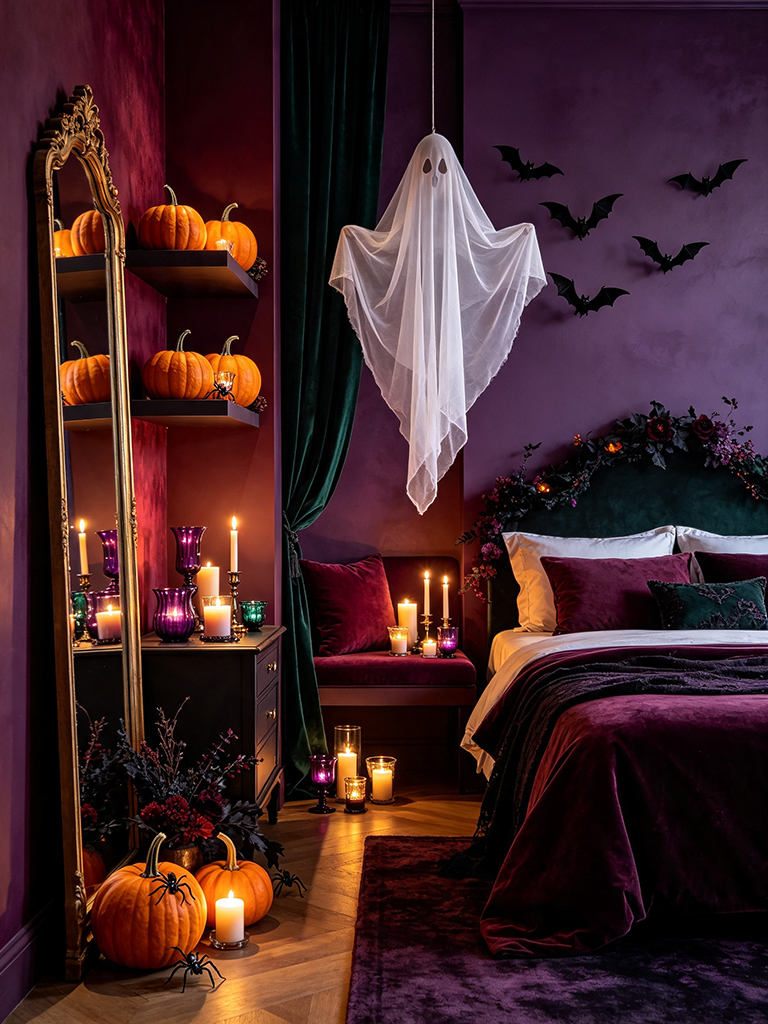 9 Witchy Halloween Decor Ideas to Cast a Spell on Your Home 10 Witchy Halloween Decor Ideas - Anchor the Color Palette with Deep Jewel Tones