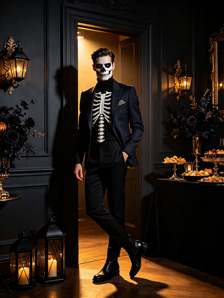 10 Classy Halloween Costumes That Match Any Party and Home Decor 6 The Chic Skeleton in a Blazer - Classy Halloween Costumes