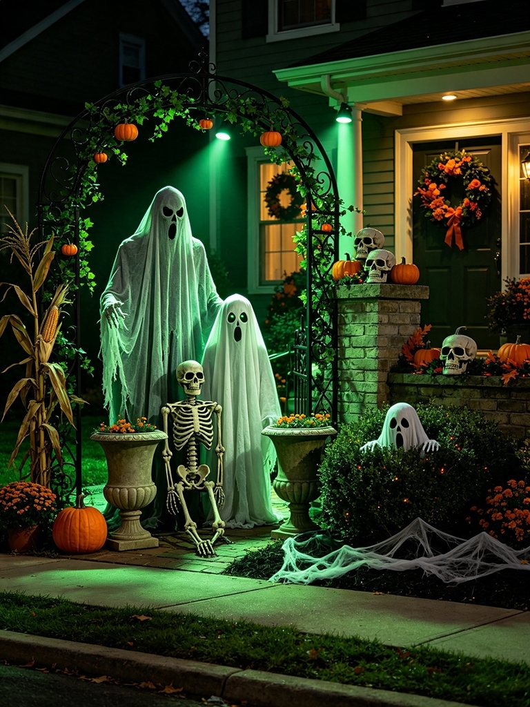 10 DIY Halloween Room Decor Ideas to Turn Your Home Into a Haunted House (Tested + Full Shopping Links!) 7 DIY Halloween Room Decor - Life-Size Cheesecloth Ghosts