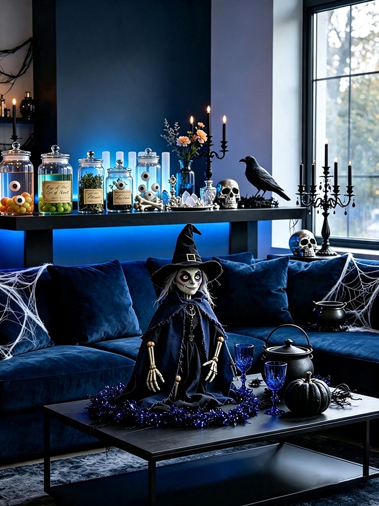 10 DIY Halloween Room Decor Ideas to Turn Your Home Into a Haunted House (Tested + Full Shopping Links!) 9 DIY Halloween Room Decor - Witch's Apothecary Bar