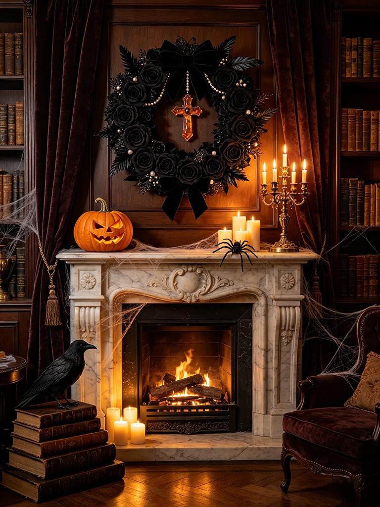 11 DIY Halloween Wreaths So Good You'll Want to Make Them All (With Shopping Links!) 12 DIY Halloween Wreaths - Black Rose Gothic Wreath