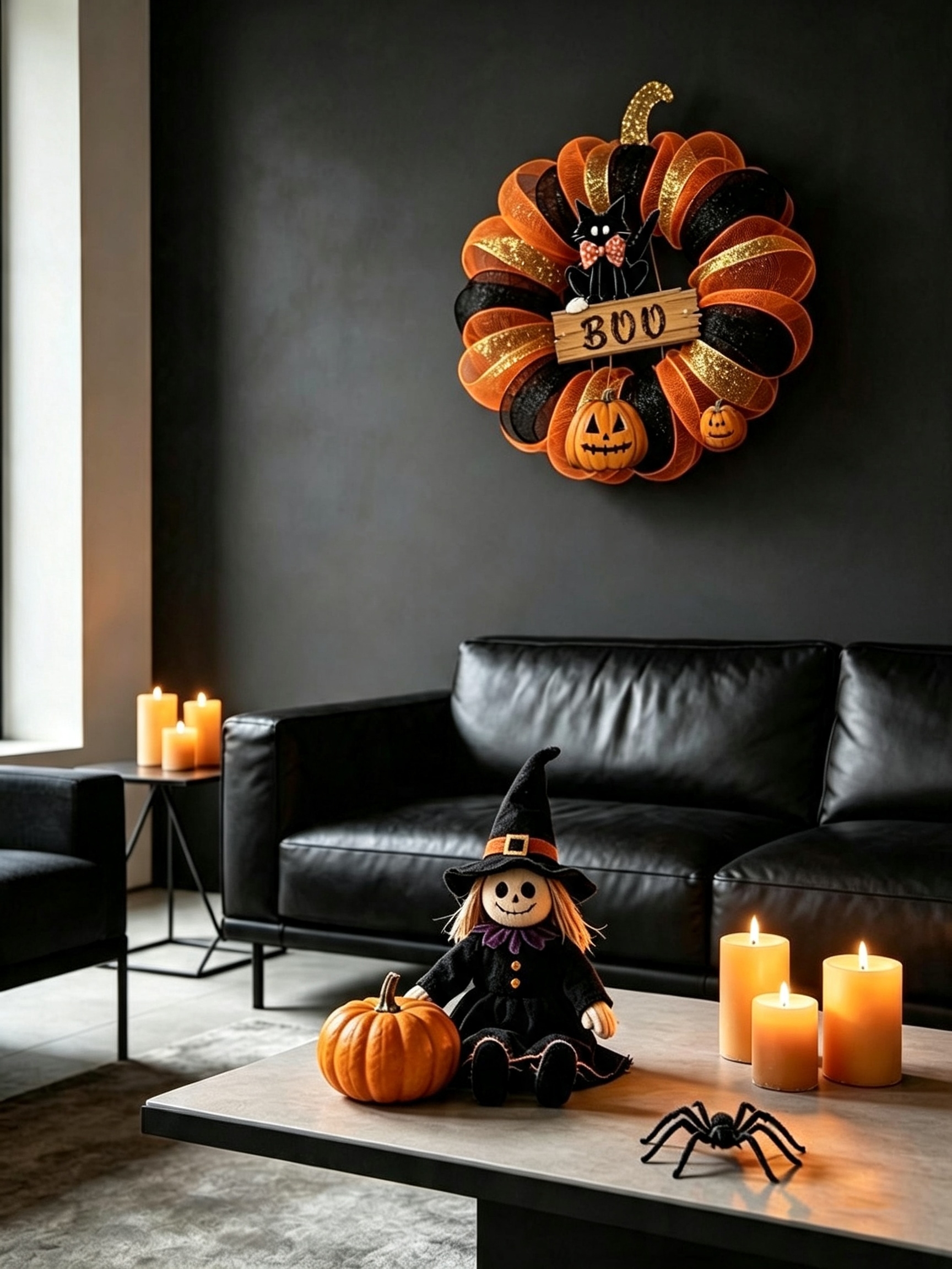 11 DIY Halloween Wreaths So Good You'll Want to Make Them All (With Shopping Links!) 7 DIY Halloween Wreaths - The Classic Deco Mesh Pumpkin Wreath