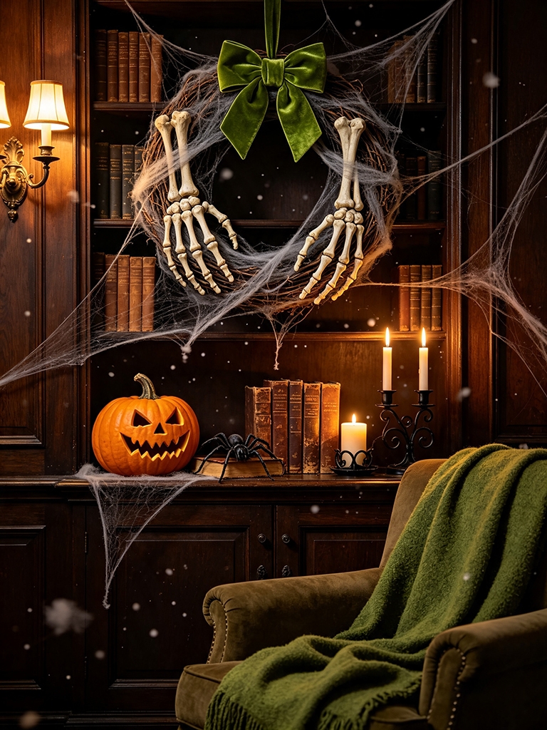 11 DIY Halloween Wreaths So Good You'll Want to Make Them All (With Shopping Links!) 11 DIY Halloween Wreaths - Skeleton Hands Wreath
