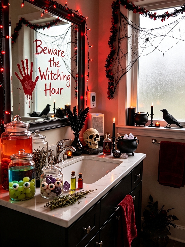 10 DIY Halloween Room Decor Ideas to Turn Your Home Into a Haunted House (Tested + Full Shopping Links!) 11 Horror Movie Bathroom Jump-Scare - DIY Halloween Room Decor