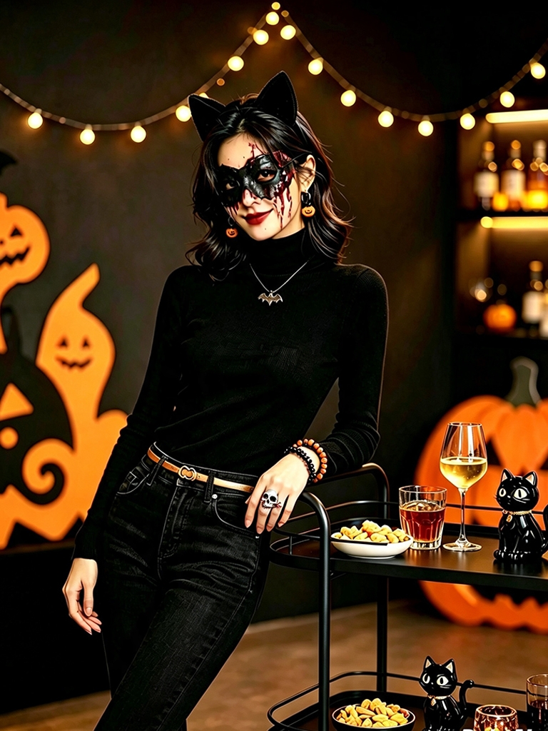 10 Classy Halloween Costumes That Match Any Party and Home Decor 10 The Modern Black Cat - Classy Halloween Costumes