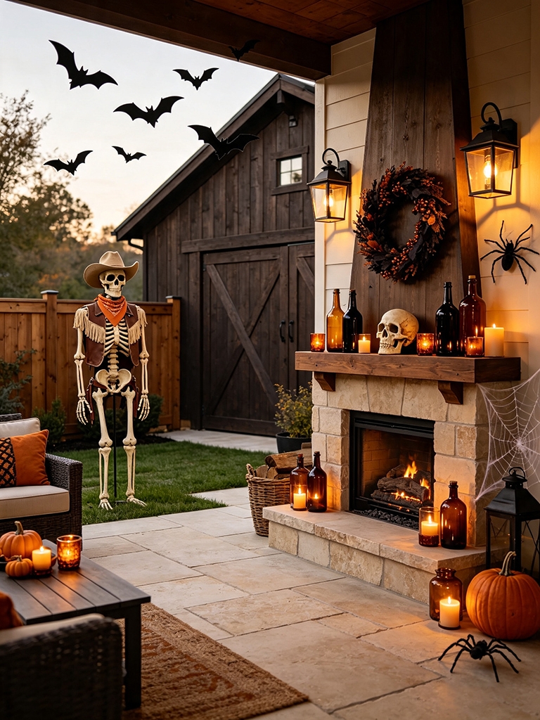 11 Western Halloween Decor Ideas for a Rustic Spooky Home 8 Western Halloween Decor Skeleton and Skull Displays
