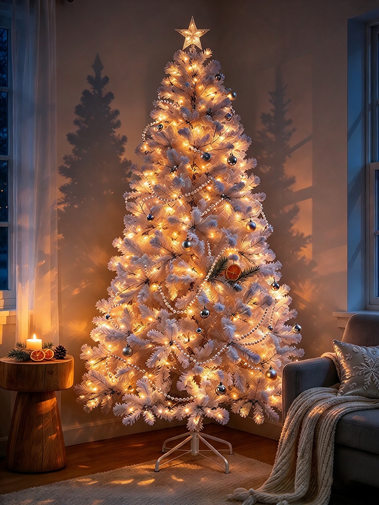 15 Christmas Tree Decor Ideas to Try in 2026 9 Christmas Tree Decor Ideas All-White Winter Tree