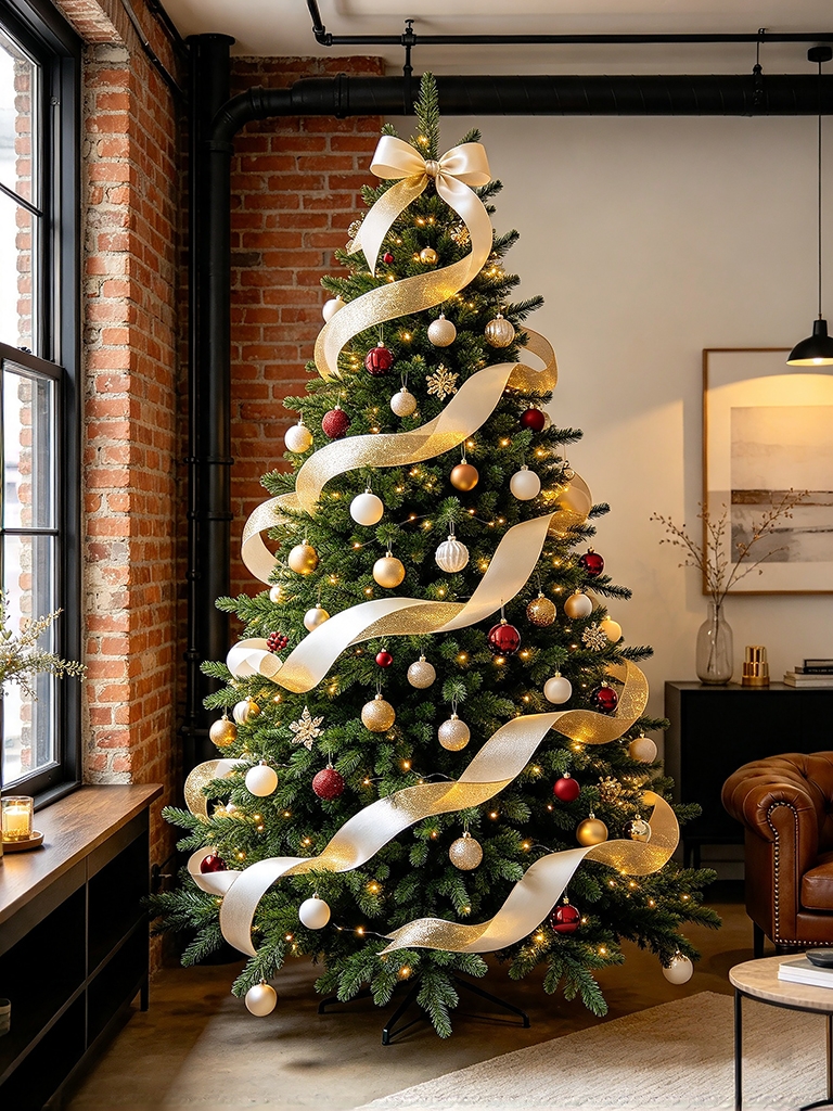 15 Christmas Tree Decor Ideas to Try in 2026 19 Ribbon Cascade Tree Decor Ideas