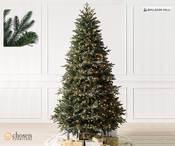 Balsam Hill Premium Prelit Artificial Christmas Tree Saratoga Spruce Clear LED Lights