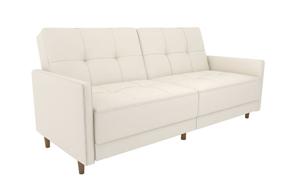 benitez faux leather convertible sofa