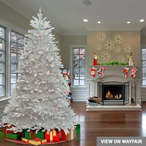 Dunhill Fir White Christmas Tree Full Clear White Lights
