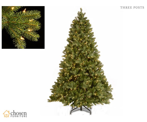 Green Fir Christmas Tree with Clear White Lights