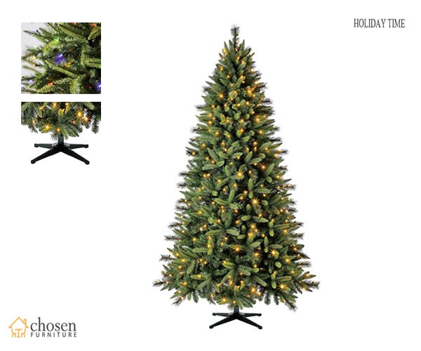 Holiday Time Pre-Lit Cameron Pine Artificial Christmas Tree